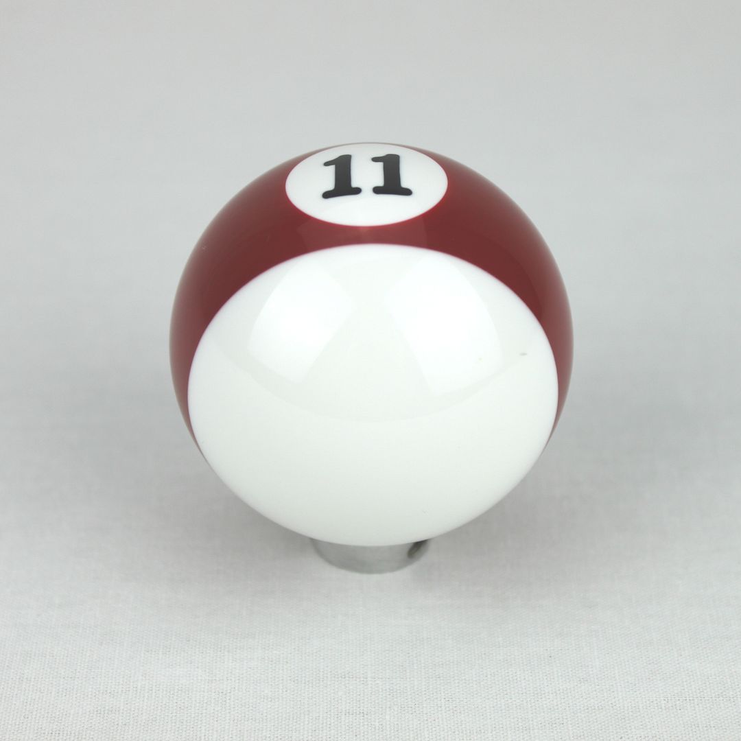 Red Stripe 11 Pool Ball Gear Shifter Handle Shift Knob Column Floor Hot